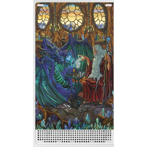 Dragon and Wizard Playing Chess by Ed Beard Jr Xbox Series S Skins